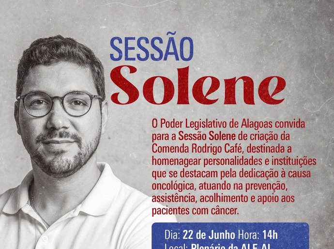 ALE cria Comenda Rodrigo Café e presta homenagem à luta contra o câncer