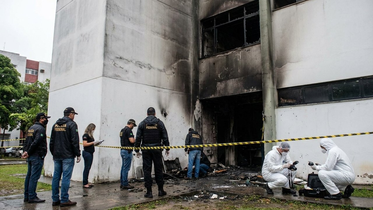 PF divide investigações sobre incêndio que destruiu prédio da UFPE em duas frentes