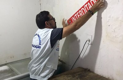 Vigilância Sanitária interdita lanchonete no bairro do Trapiche