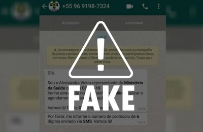 Ministério da Saúde não realiza agendamento de vacinação por WhatsApp
