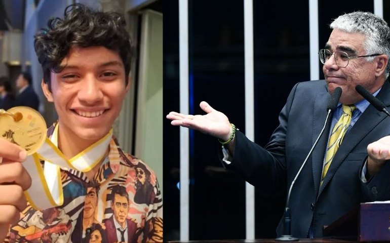Senador bolsonarista publica foto de campeão de matemática e mãe critica uso político