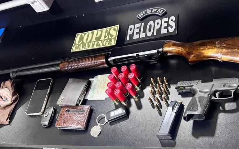 Em ações de combate ao crime, PM apreende armas, drogas e veículos no interior