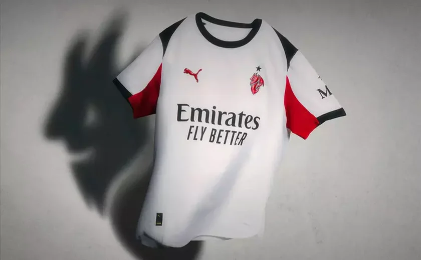 Milan lança uniforme reserva com presença do 'Diavoletto'