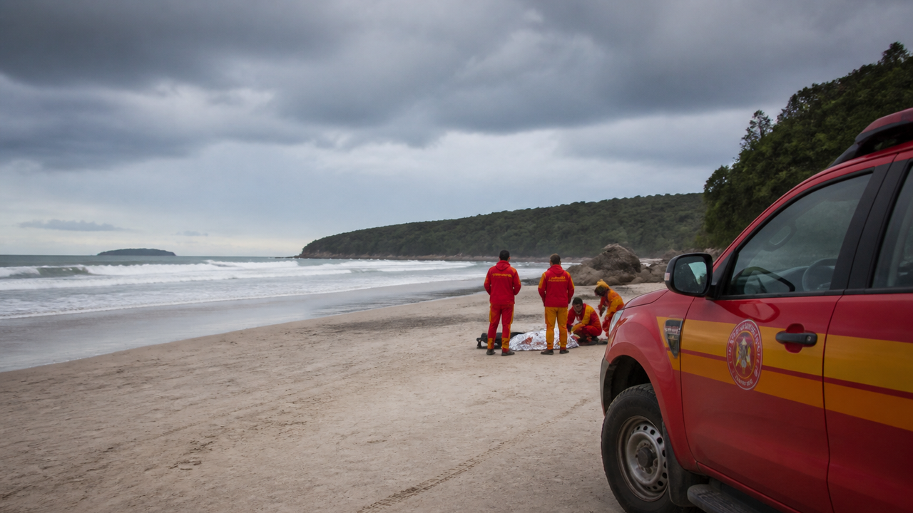 Turista de 39 anos morre após ser atingida por raio em praia de Santa Catarina