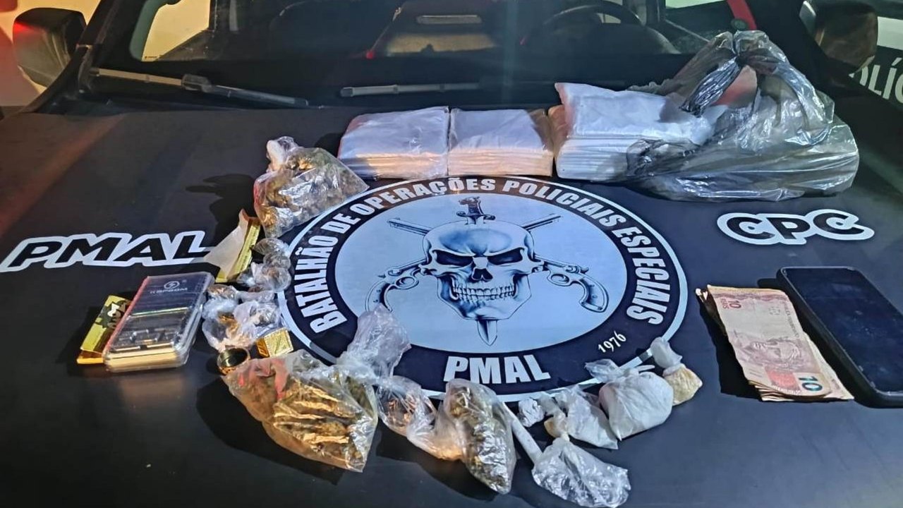 Bope detém homem com drogas e veículo adulterado no Vale do Reginaldo, em Maceió