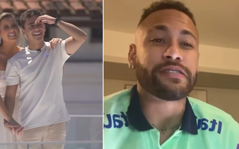 Neymar participa de chá-revelação de filho de deputado Nikolas Ferreira