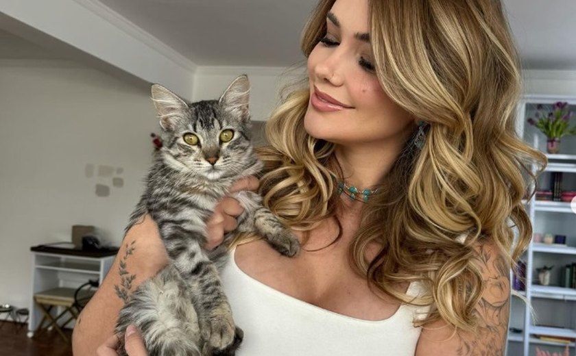 Ex-BBB Marcela McGowan abre álbum de fotos de gata que adotou no Rio Grande do Sul: 'Dona do meu coração'