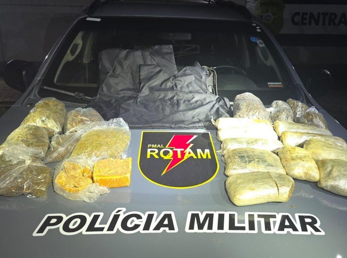 Rotam apreende mais de 5 kg de drogas no Bom Parto, em Maceió