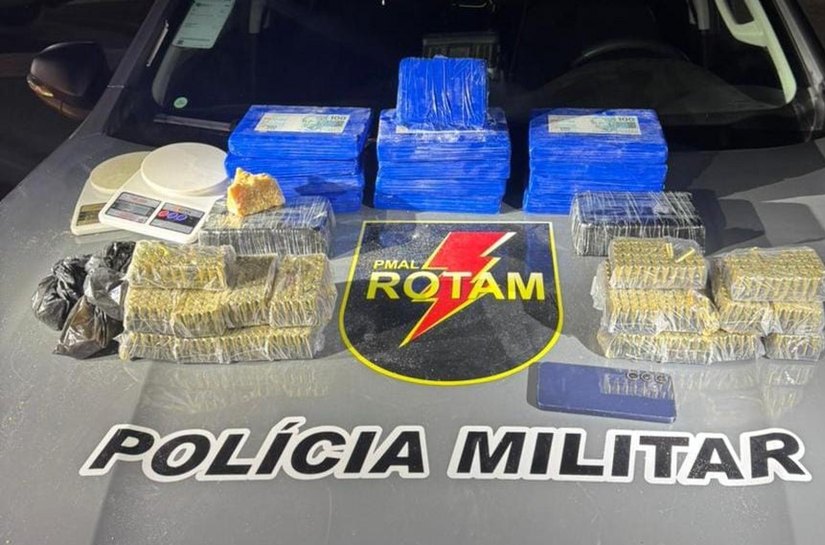 Rotam apreende 15kg de drogas e mais de mil munições em Maceió