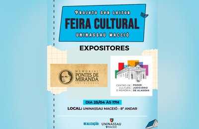 Centro de Cultura e Memória do TJAL participa de feira literária da Uninassau