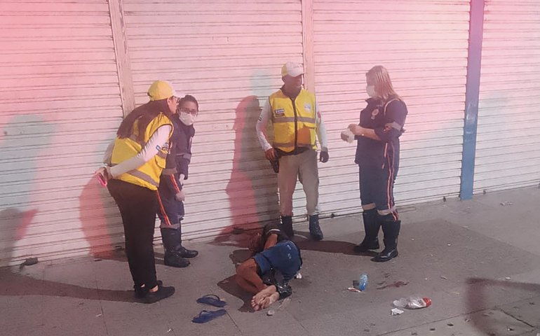 Vítima de espancamento no Centro é socorrida por equipe do Ronda no Bairro