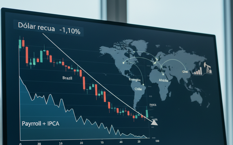 Dólar recua após payroll e IPCA e fecha a semana com perda de 1,10%