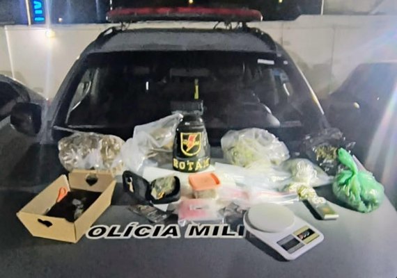 PM apreende dois quilos de drogas após ações de combate ao tráfico em Jacarecica