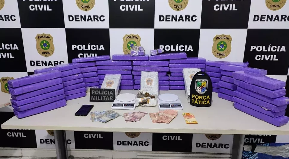 Cinquenta quilos de maconha são apreendidos dentro de casa em Nossa Senhora do Socorro / Foto: Foto: Polícia Militar/SE