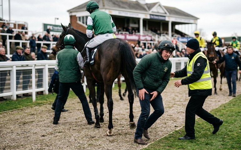 Assistente técnica é atingida por coice de cavalo momentos antes de corrida no Reino Unido