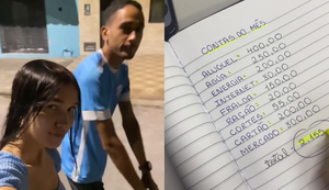 Yasmin Andrade compartilhou as despesas de casa onde vive com marido e filho