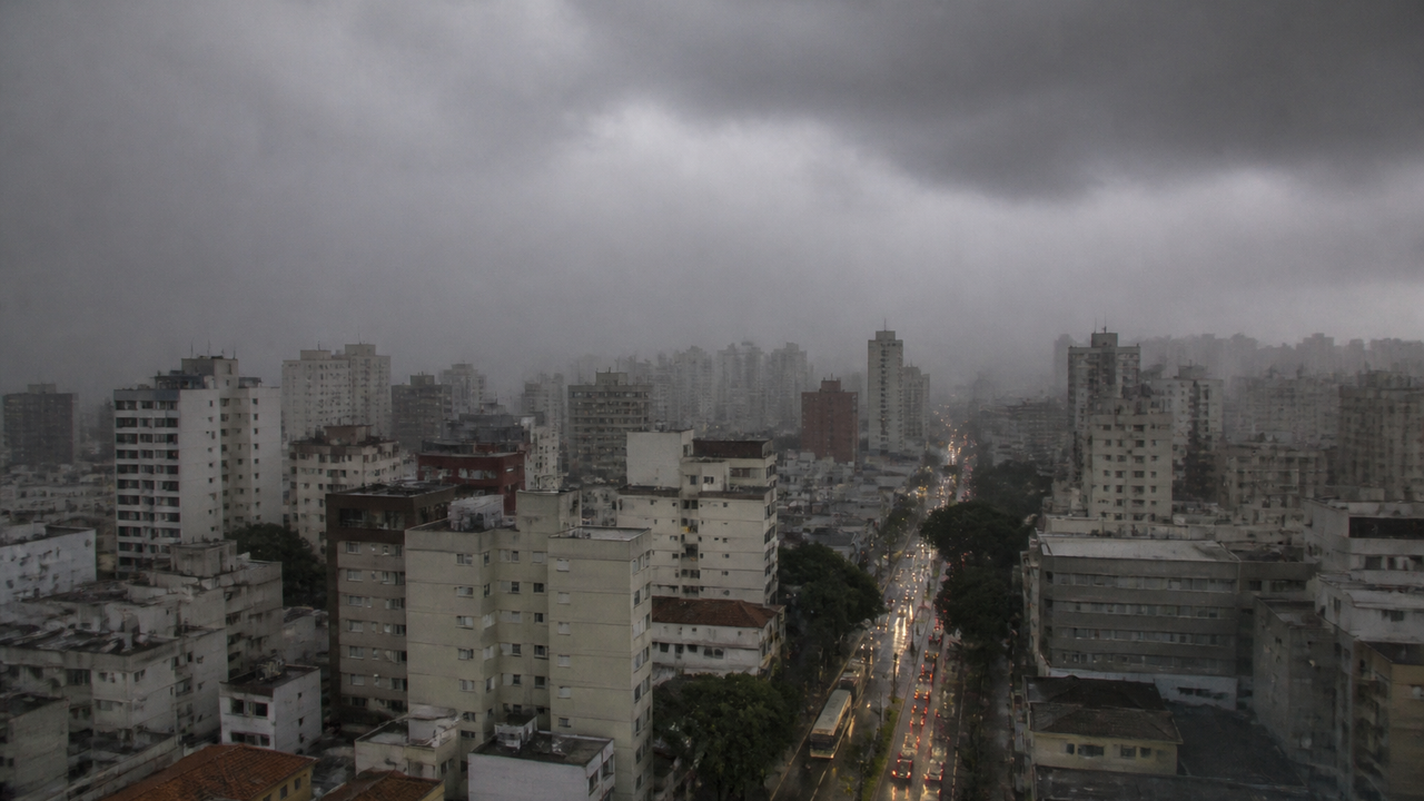 Defesa Civil emite alerta de chuva forte e rajadas de vento em São Paulo
