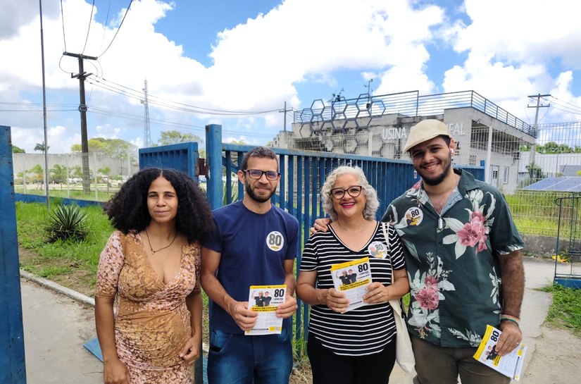 Lenilda Luna realiza panfletagem no Cepa e na Ufal e anuncia visita de Samara Martins a Alagoas