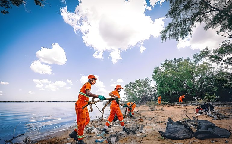 Ação ambiental 'Limpe o lago Guaíba' adota copos biodegradáveis e sustentáveis