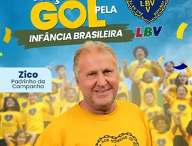 Zico entra em campo com a LBV em campanha pela infância brasileira
