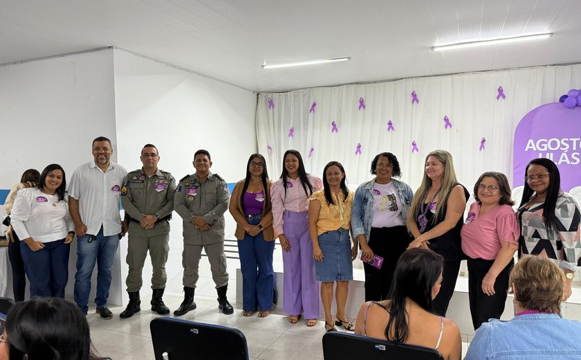 Prefeitura de Novo Lino promove abertura da campanha Agosto Lilás