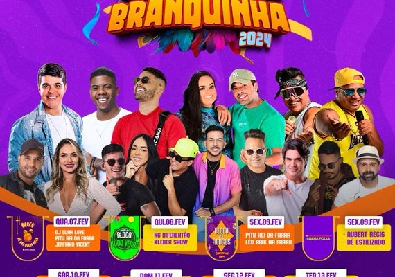 Carna Branquinha: com início neste domingo, folia se estende até o dia 13