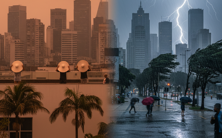 SP entra em alerta vermelho por onda de calor e laranja para tempestades