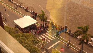 Manifestação provoca bloqueio de trânsito na Região Central de Aracaju / Foto: Foto: Reprodução/Redes Sociais