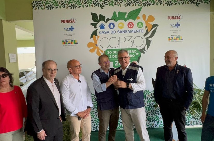 Ministro Padilha reforça papel da Funasa na COP30 em visita à Casa do Saneamento