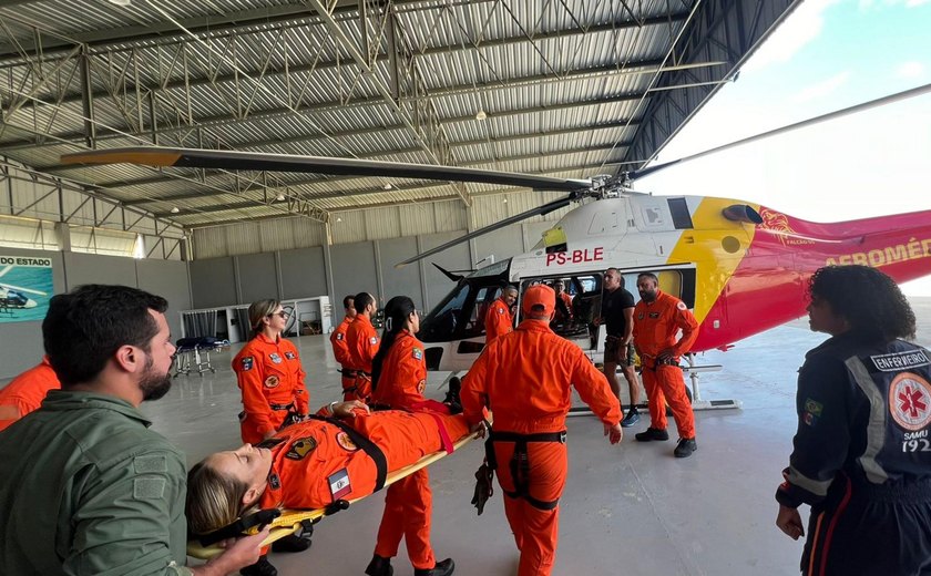 Curso de Nivelamento prepara equipe do Samu para operações com helicóptero Koala AW-110