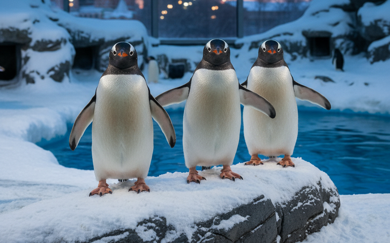 Boa noite direto do Zoológico de Moscou