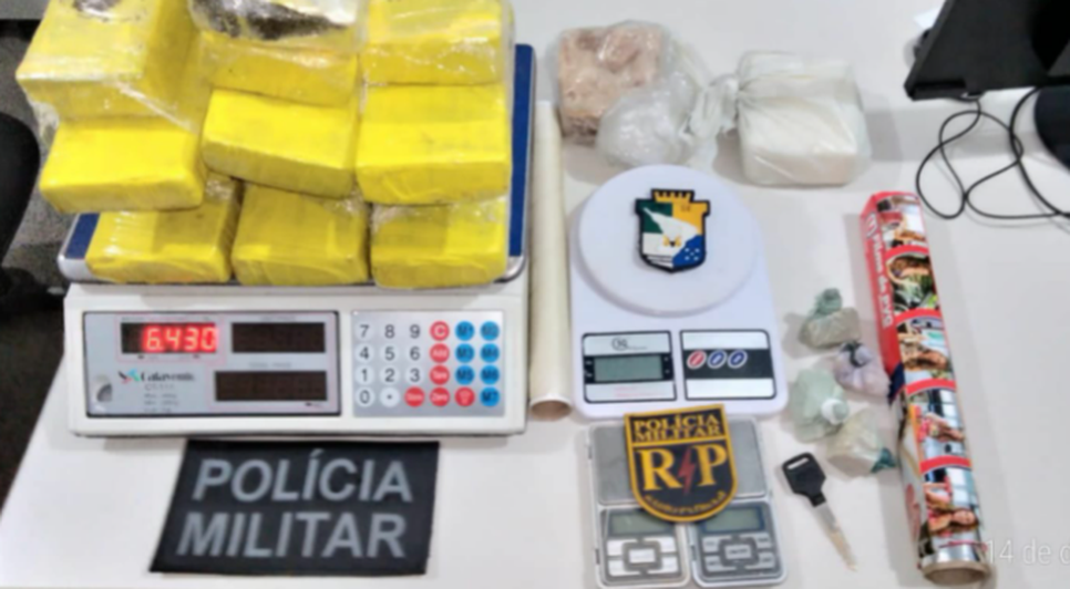 Homem é preso com 7,5 quilos de drogas na Zona Norte de Aracaju / Foto: Foto: Polícia Militar/SE