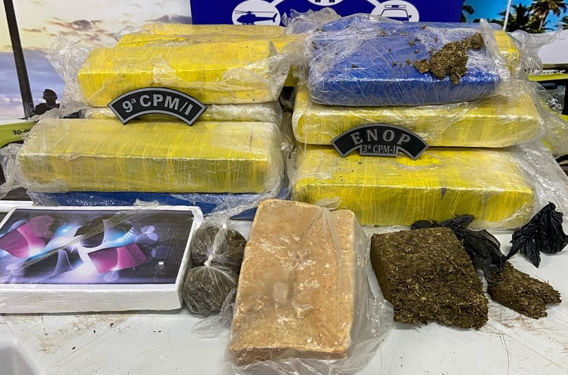 Polícia Militar apreende quase 17 kg de drogas em Coruripe