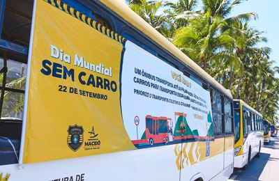 SMTT realiza ações na orla e no Centro de Maceió no Dia Mundial sem Carro