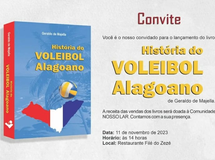 Saque, bloqueio e emoção: o legado do voleibol alagoano registrado em livro por Geraldo Majella