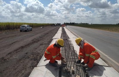 Terceiro trecho da duplicação Maceió-Arapiraca tem 30% dos serviços concluídos