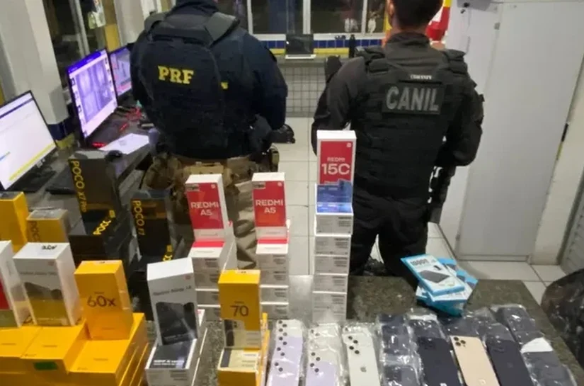 PRF apreende 650 eletrônicos sem nota fiscal em São Sebastião