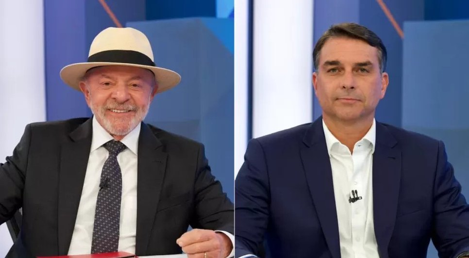 Lula e Flávio Bolsonaro. / Foto: ilustração.