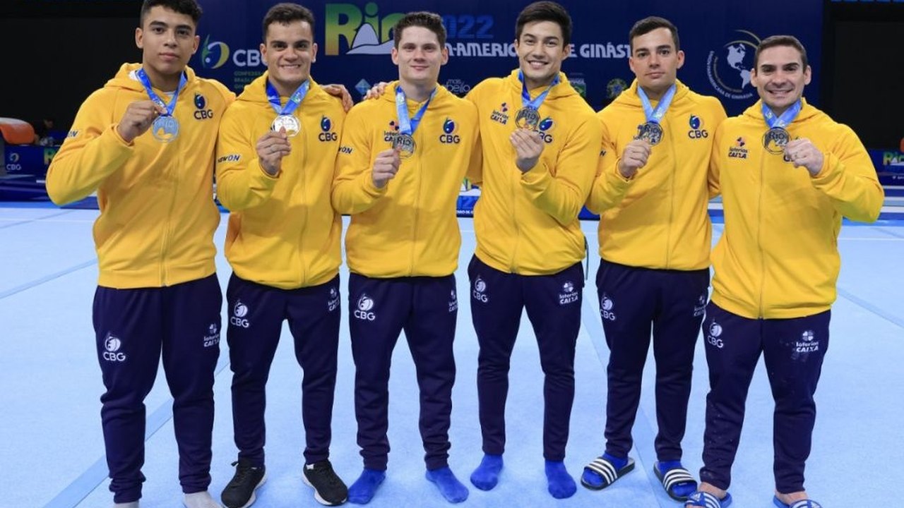 Equipe brasileira masculina fica em segundo lugar no Pan-Americano de Ginástica