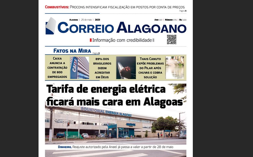 Tarifa de energia elétrica ficará mais cara em Alagoas