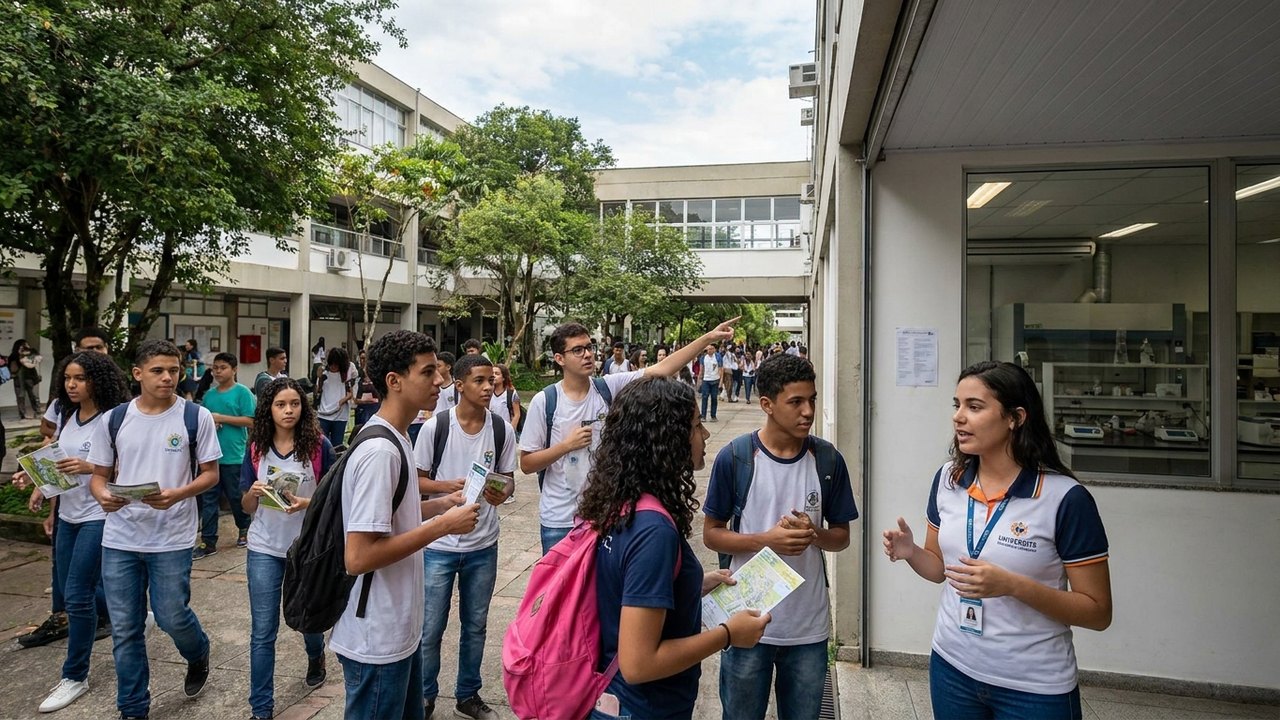 Faculdade abre as portas para estudantes da Baixada conhecerem a rotina universitária