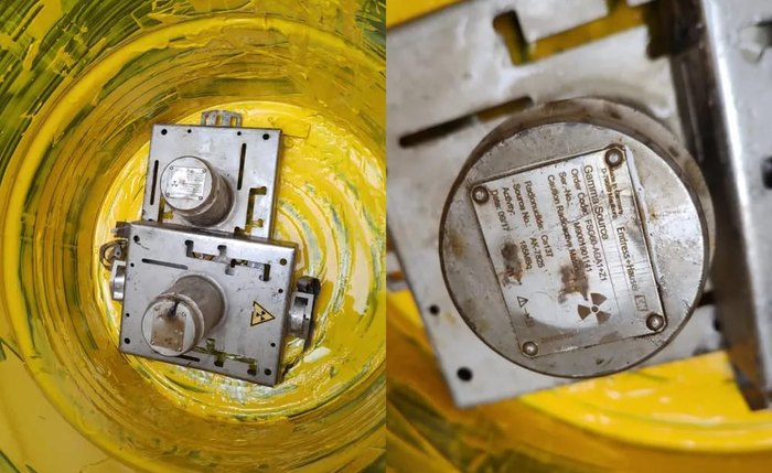 Fontes radioativas de césio-137 furtadas de mineradora no interior de MG são encontradas Fontes radioativas de césio-137 furtadas de mineradora no interior de MG são encontradas