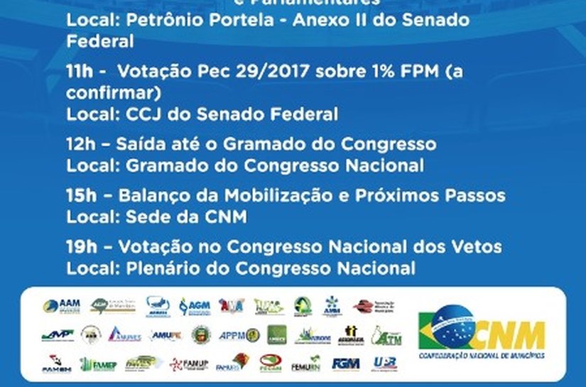 AMA quer prefeitos na mobilização da Confederação Nacional dos Municípios