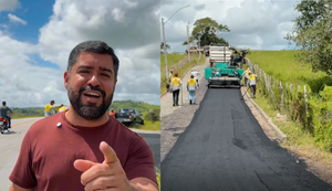 João Victor usou redes para anunciar asfaltamento do povoado Cascuda
