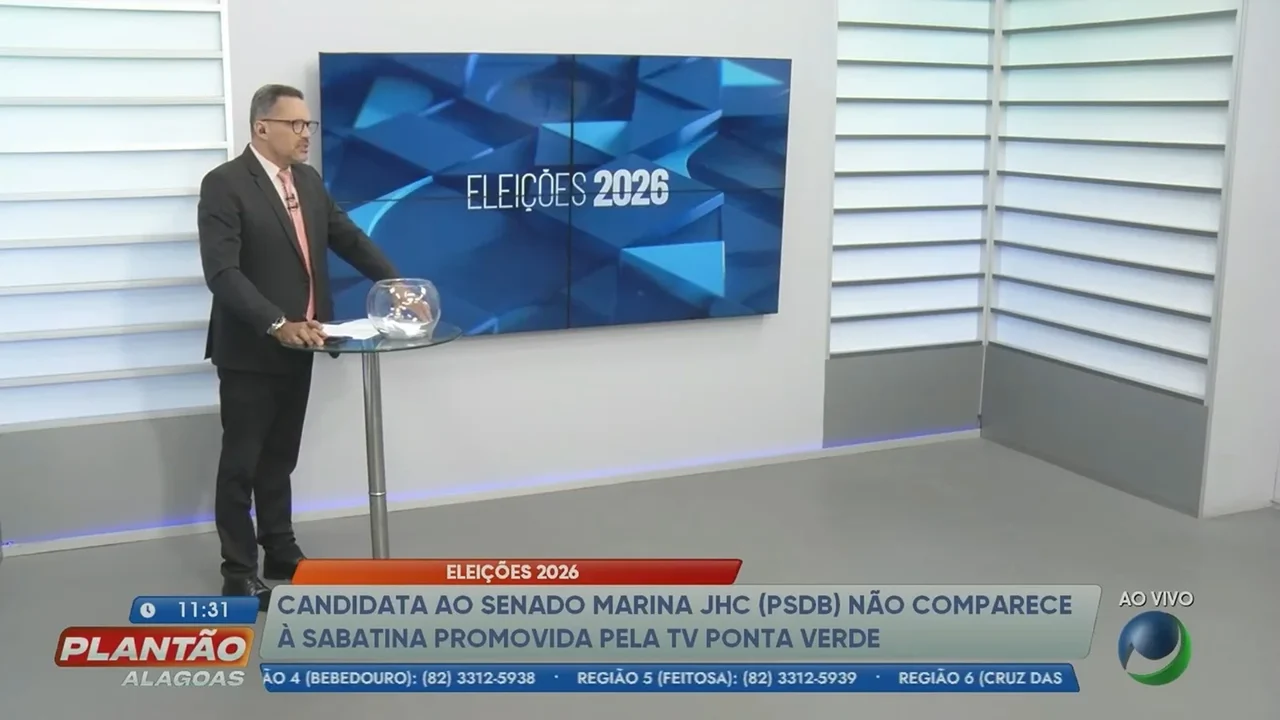 Marina JHC Cândia falta a sabatina após confirmar presença na TV Ponta Verde
