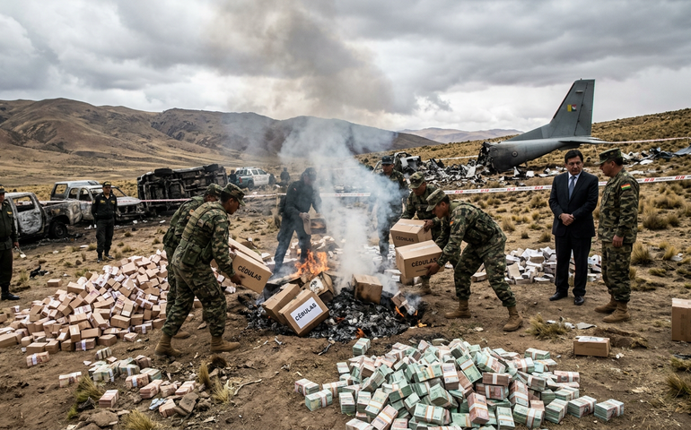 Bolívia incinera caixas de novas cédulas após queda de avião que matou 22 pessoas