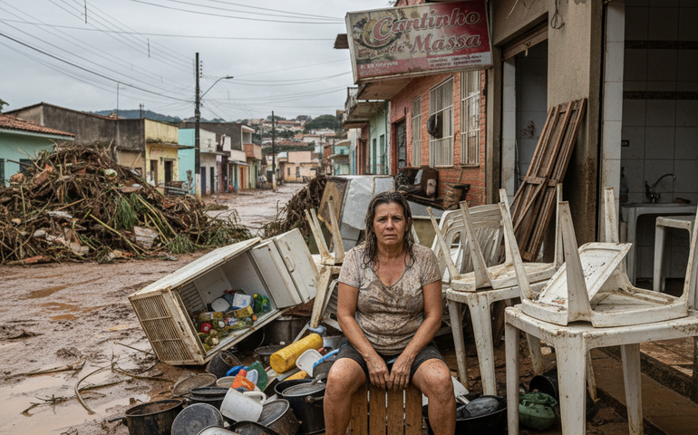 'Perdi tudo do meu restaurante... de novo', diz vítima da chuva em Juiz de Fora
