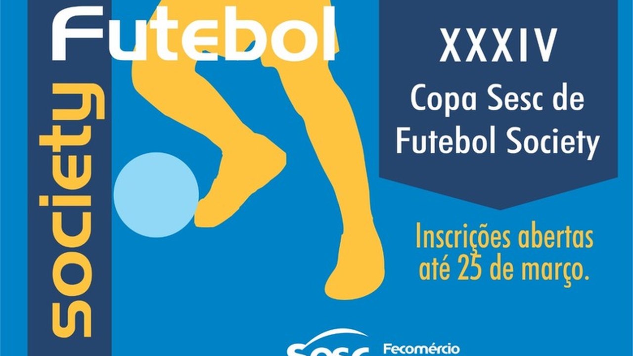 Sesc abre inscrições para a XXXIV Copa de Futebol Society