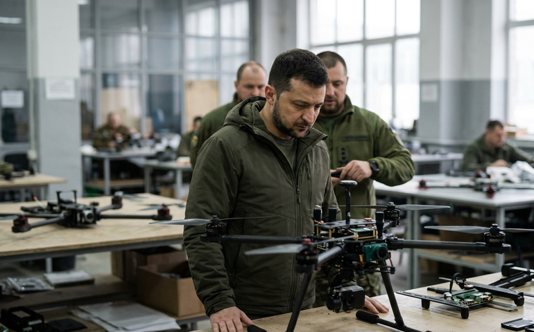 Zelenski afirma que Ucrânia aguarda aprovação dos EUA para acordo de produção de drones