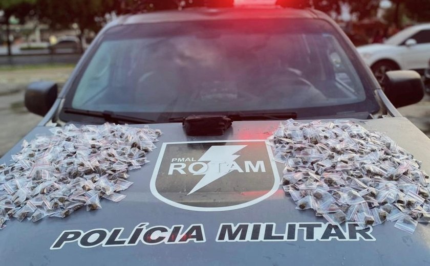 PM apreende arma de fogo, mais de 40 munições e drogas em Maceió